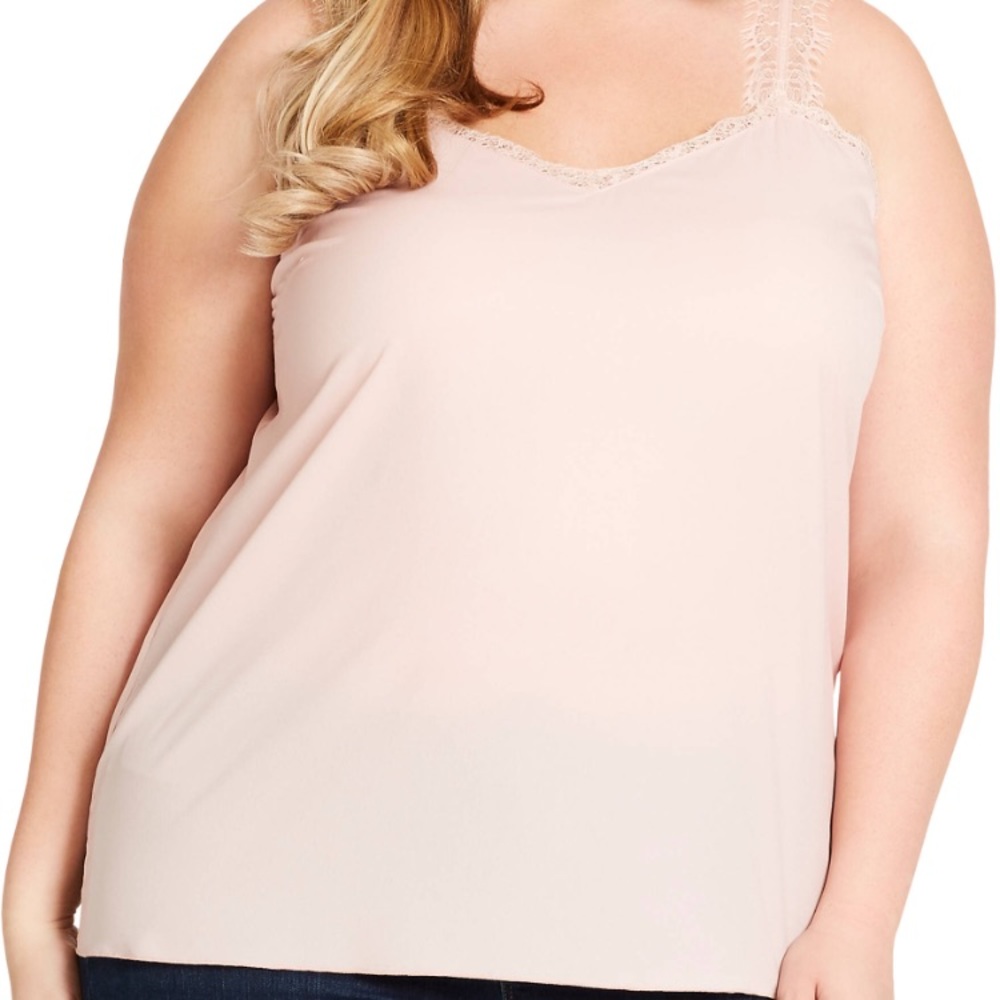 NWT Jessica Simpson Perry Lace Trim Cami!